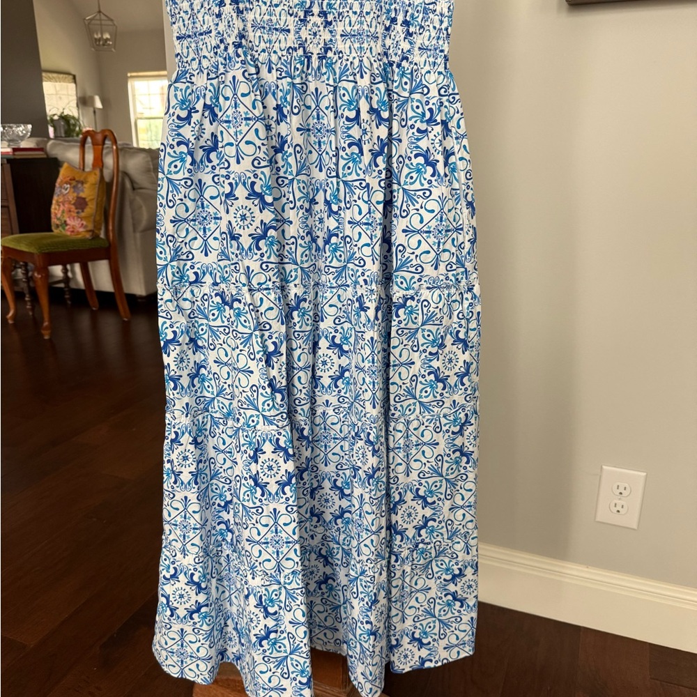 Hill House Ellie Nap Dress in Blue Mosaic - Picture 15 of 16